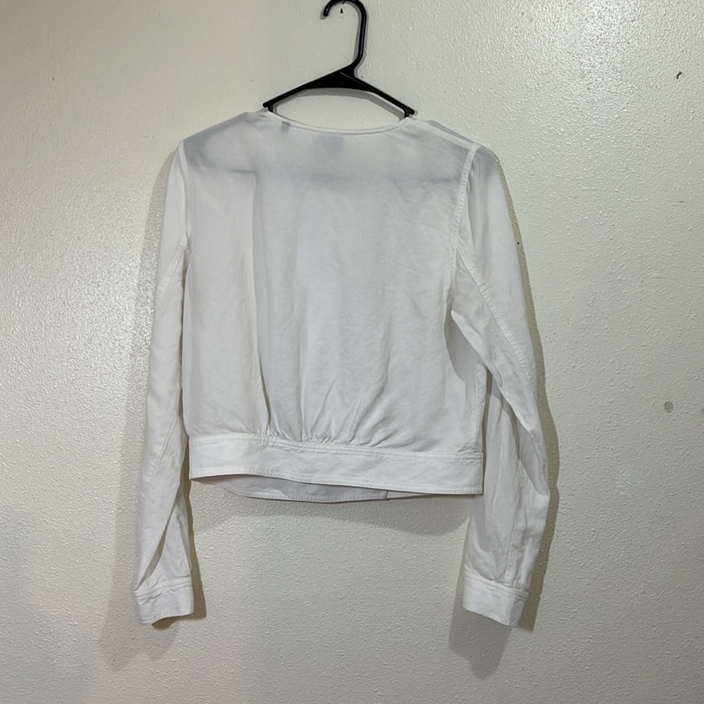 Cabi part linen white, short jacket. Long sleeved. Size Small - Picture 5 of 7
